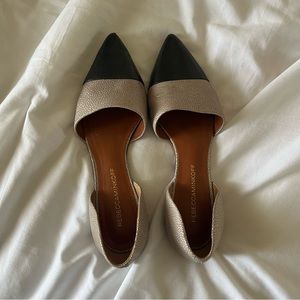 rebecca minkoff pointed close toe curb sandal